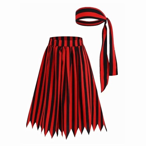 Womens pirate costume striped - womens,