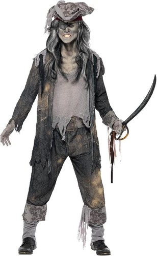 Zombie mens pirate costume - zombie,
