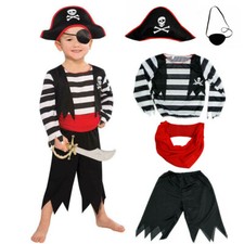 Kids Boys Girls Pirate Costume