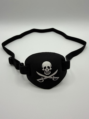 Pirate eye patch black - black, skull