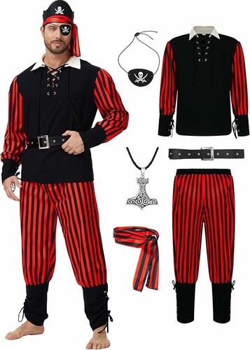 Men pirate captain costume - pirate,