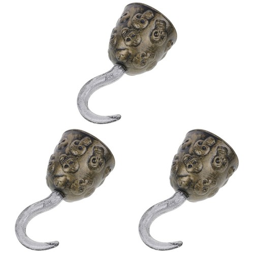 Reusable golden pirate hooks - pirate,