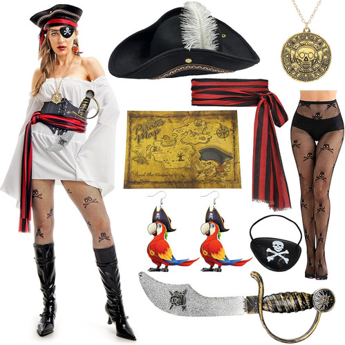 Pirate costume accessories set - pirate,