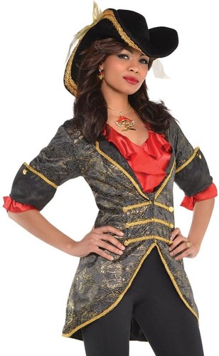 Womens pirate jacket black - pirate,