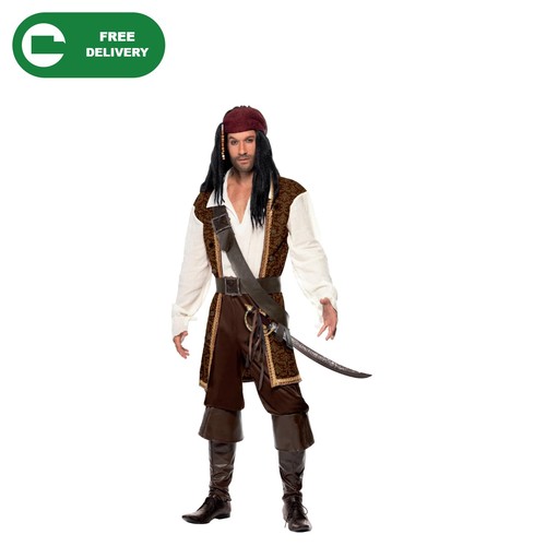 Adult pirate costume brown - pirate,