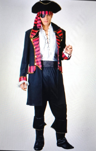 Deluxe pirate captain costume - deluxe,