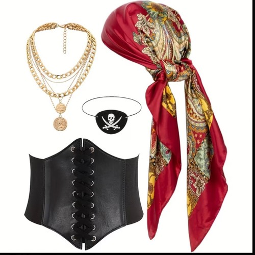 4pcs adult pirate set - 4pcs,