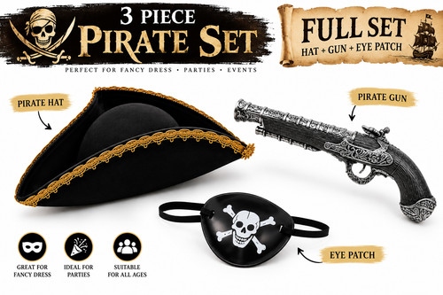 Pirate hat gun eye - hat,