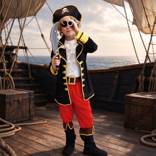 Kids pirate costume - costume, boys