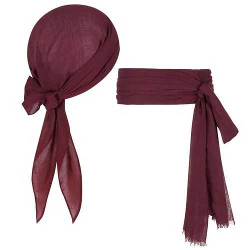 Pirate captain turban hat 2pcs - pirate,